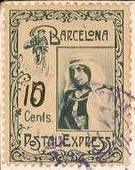 Barcelona-Postal-Express-stamp-Briefmarke-Stamp-Sello-Timbro–francobollo-Timbre-Frimærke-Postzegel-Známky-Poštneznamke-Znaczki