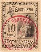 Barcelona-Postal-Express-stamp-Briefmarke-Stamp-Sello-Timbro–francobollo-Timbre