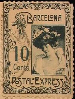 Barcelona-Postal-Express-stamp-Briefmarke-Stamp-Sello-Timbro–francobollo-Timbre