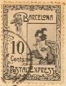 Barcelona-Postal-Express-stamp-Briefmarke-Stamp-Sello-Timbro–francobollo-Timbre