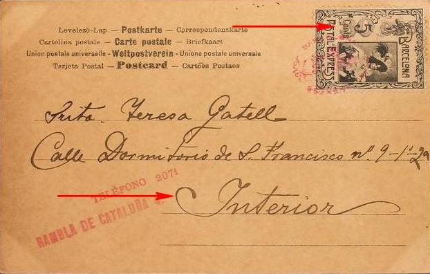 Barcelona-Postal-Express-Eilzustellung-URGENTE-30-CTS