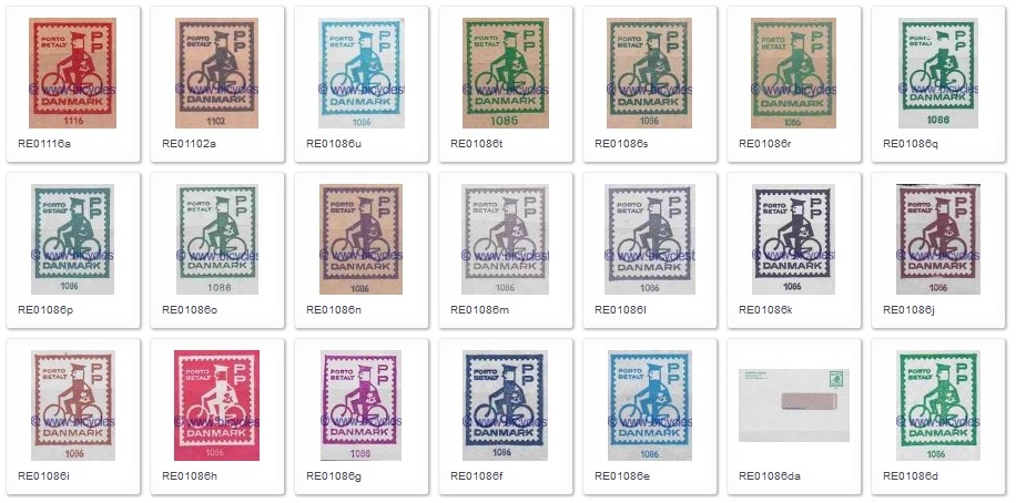 Postal-Stationery-bicycle-philately-stamps-Danish-Postman-Porto-Betalt-gallery