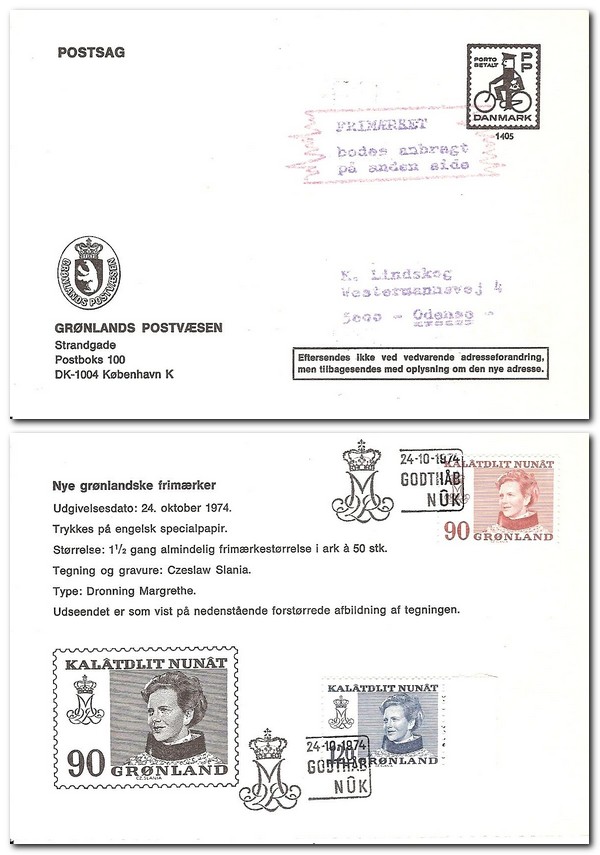 Postal-Stationeries-Danish-Postman-Porto-Betalt-FDC-special-cancellation-Denmark-stationery-postal-card